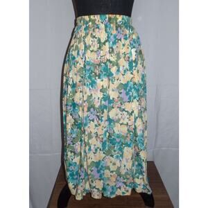 Vintage 1950s Floral multicolor pastel blouse and skirt set